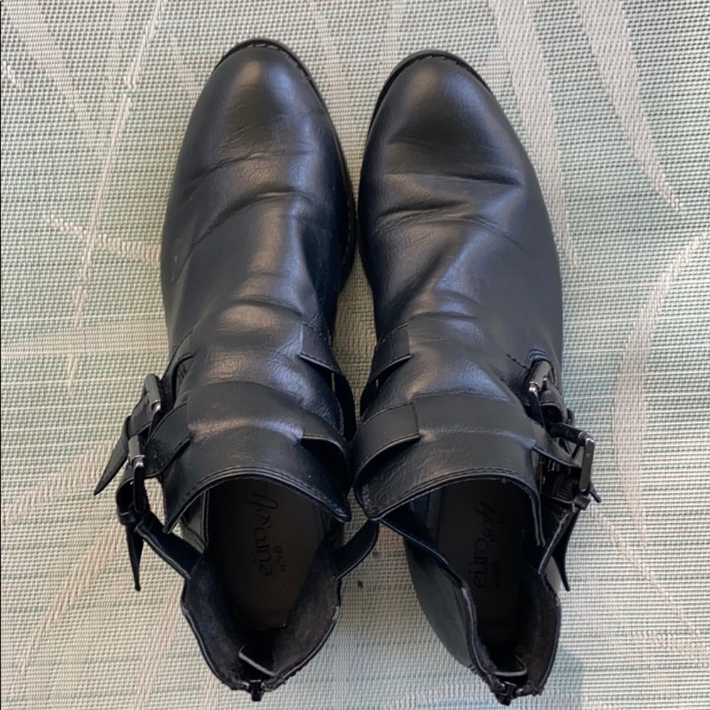 Black Buckle Ankle Boots